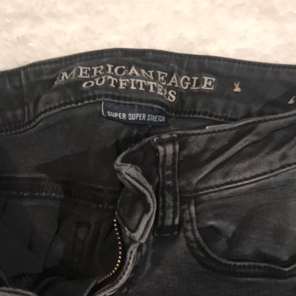 Ripped black American eagle jeans